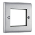 Nexus Metal Brushed Steel 2G Euro Plate NBSEMS2 - The Switch Depot