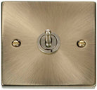 Click Deco Antique Brass 1G Toggle Switch VPAB421 - The Switch Depot