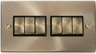Click Deco Antique Brass 6G Light Switch VPAB416BK - The Switch Depot