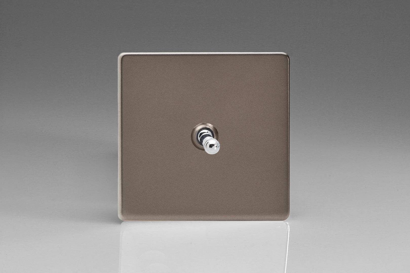 Varilight Screwless Pewter Intermediate Toggle Switch XDRT7S - The Switch Depot