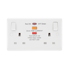 BG White Moulded 13A Double Socket with RCD 822ARCD available from RS Electrical Supplies