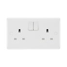 BG White Moulded 13A Double Socket 822DP available from RS Electrical Supplies