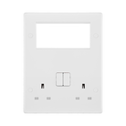 BG White Moulded 13A Double Socket with 4G Euro Plate 822EM4 available from RS Electrical Supplies
