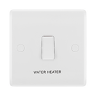 BG White Moulded 20A DP Switch with Flex and Marked Water Heater 832WH available from RS Electrical Supplies