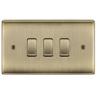 Nexus Metal Antique Brass 3G Intermediate Combination Switch available from The Switch Depot