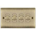 Nexus Metal Antique Brass 4G Dimmer Switch NAB84 available from the switch depot