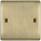 Nexus Metal Antique Brass Single Blank Plate NAB94 available from the switch depot