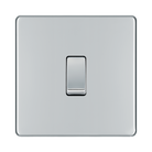 Front view of BG Nexus Screwless Polished Chrome Intermediate Light Switch