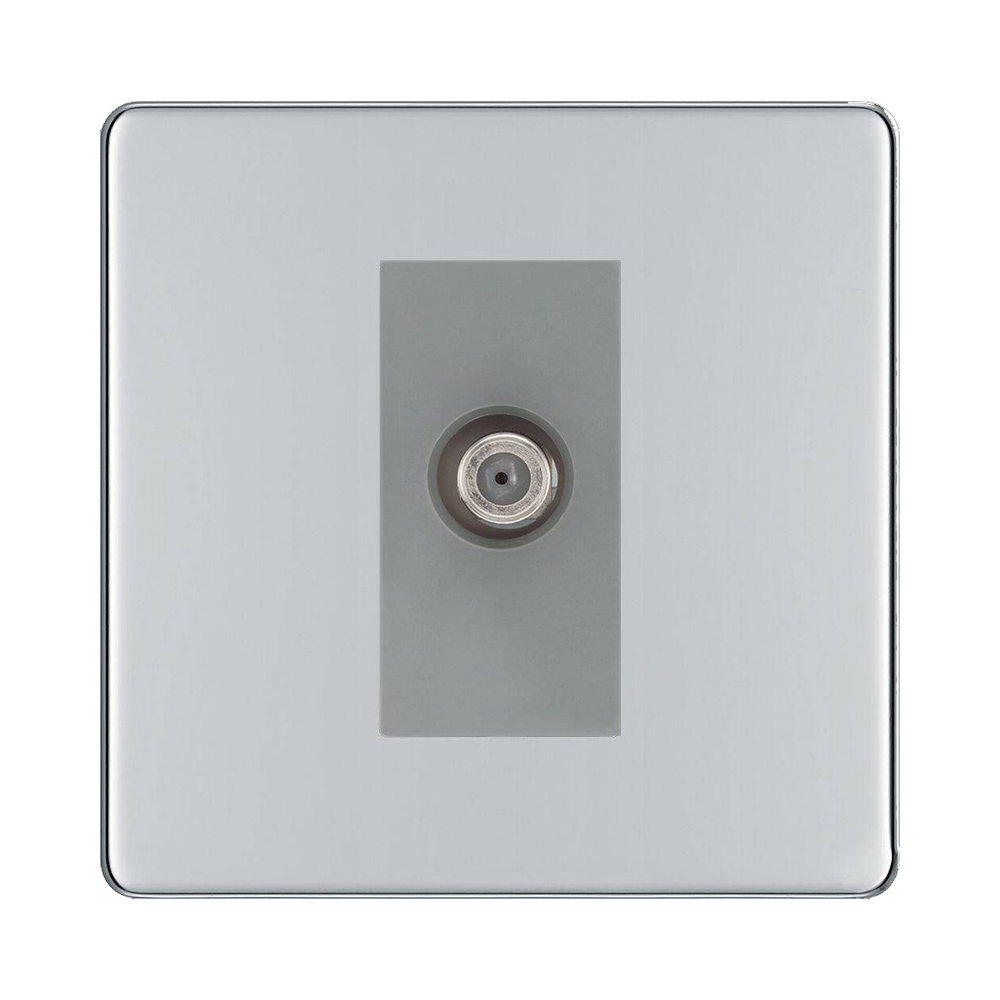 BG Nexus Screwless Polished Chrome Satellite Socket FPC64G