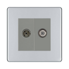 BG Nexus Screwless Polished Chrome TV & Satellite Socket FPC65G