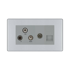 BG Nexus Screwless Polished Chrome Combination TV Socket FPC68G