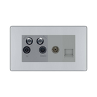 BG Nexus Screwless Polished Chrome Combination TV Socket FPC69G