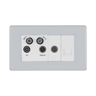 BG Nexus Screwless Polished Chrome Combination TV Socket FPC69W