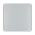 Front view of BG Nexus Screwless Polished Chrome Single Blank Plate