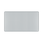 Front view of BG Nexus Screwless Polished Chrome Double Blank Plate