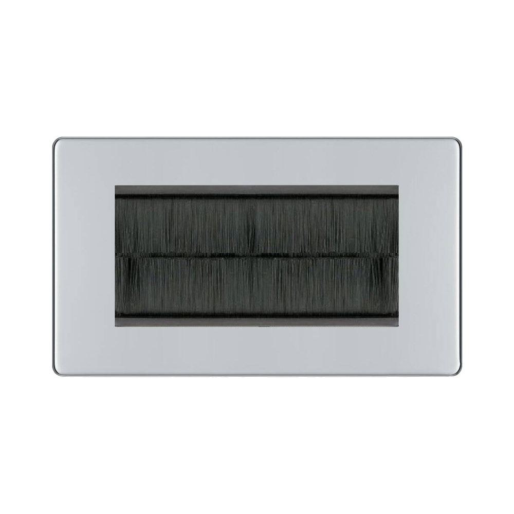 BG Nexus Screwless Polished Chrome 4G Cable Brush Outlet FPCEMR4BR