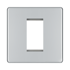 Front view of BG Nexus Screwless Polished Chrome 1G Euro Plate