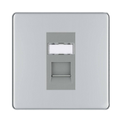 BG Nexus Screwless Polished Chrome RJ45 Cat6 Data Outlet FPCRJ4516G