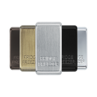BG Grid Brushed Steel fridge freezer engraved rocker cap colour range with Brushed Steel at the front