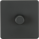 Knightsbridge Screwless Anthracite 1G Dimmer Switch SF2191AT Available from The Switch Depot