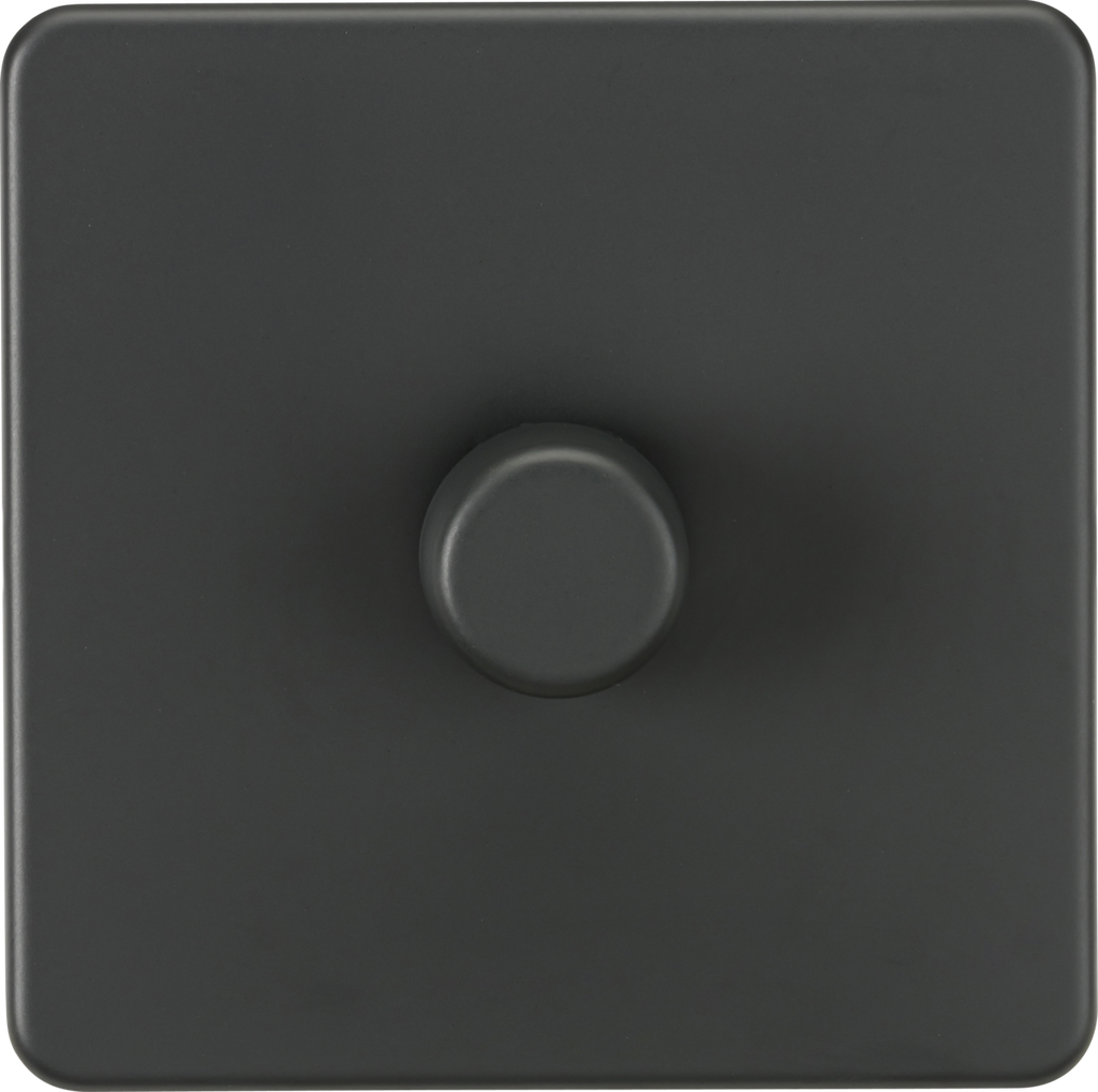 Knightsbridge Screwless Anthracite 1G Dimmer Switch SF2191AT Available from The Switch Depot
