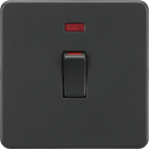 Knightsbridge Screwless Anthracite 45A Cooker Switch with Neon SF81MNAT Available from RS Electrical Supplies