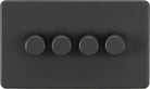Knightsbridge Screwless Anthracite 4G Dimmer Switch SF2194AT - The Switch Depot