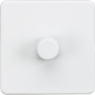 Knightsbridge Screwless Matt White 1G Dimmer Switch SF2191MW Available from The Switch Depot