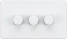 Knightsbridge Screwless Matt White 3G Dimmer Switch SF2193MW - The Switch Depot
