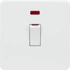 Knightsbridge Screwless Matt White 45A Cooker Switch with Neon SF81MNMW Available from RS Electrical Supplies