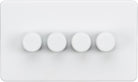 Knightsbridge Screwless Matt White 4G Dimmer Switch SF2194MW - The Switch Depot