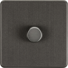 Knightsbridge Screwless Smoked Bronze 1G Dimmer Switch SF2191SB Available from The Switch Depot