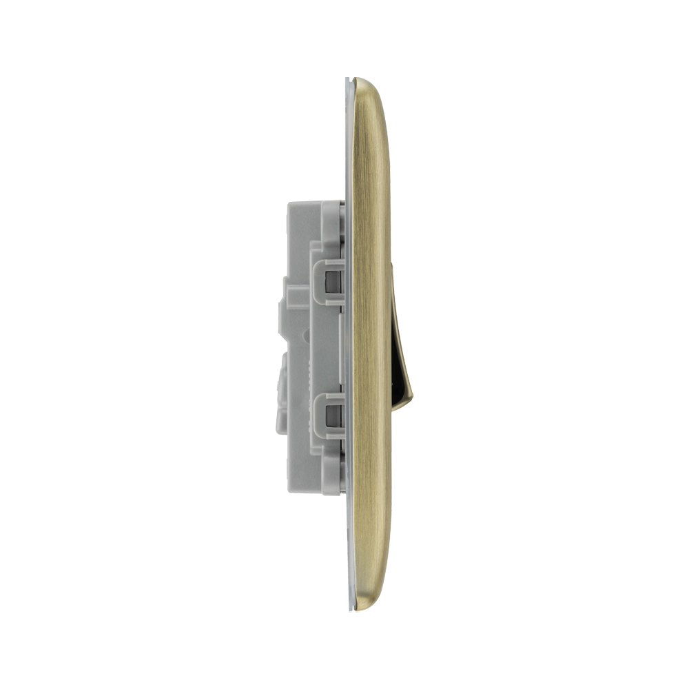 BG Nexus Metal Antique Brass Intermediate Light Switch NAB13. 