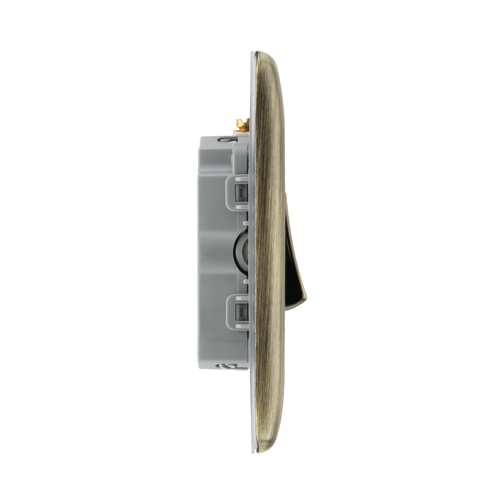 BG Nexus Metal Antique Brass Fan Isolator Switch
