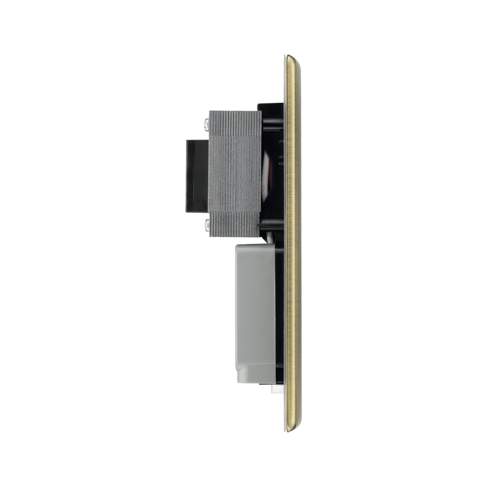 BG Nexus Metal Antique Brass Shaver Socket NAB20B.