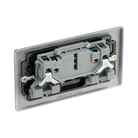 Back view double socket on a white background