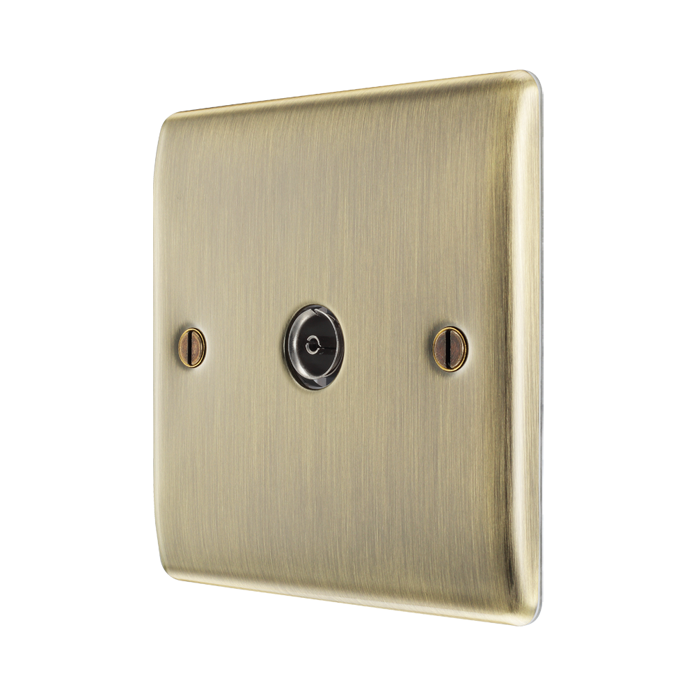 BG Nexus Metal Antique Brass Co-axial Socket NAB60.