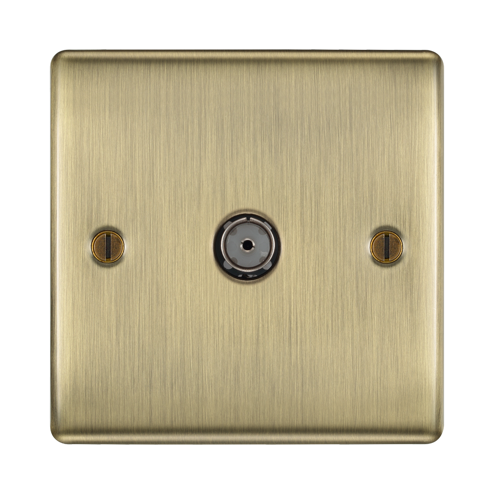 BG Nexus Metal Antique Brass Co-axial Socket NAB60.
