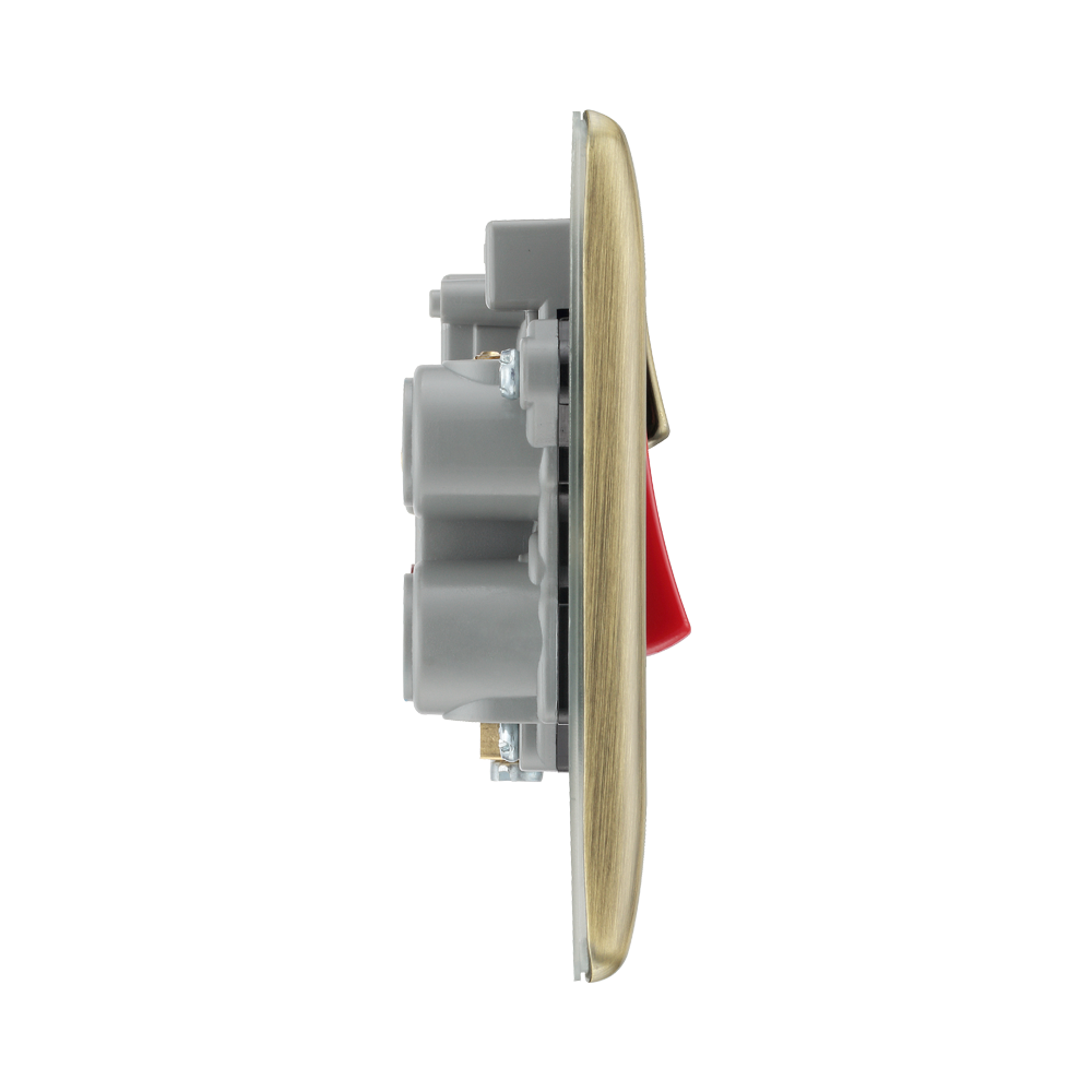 BG Nexus Metal Antique Brass Cooker Switch with Socket