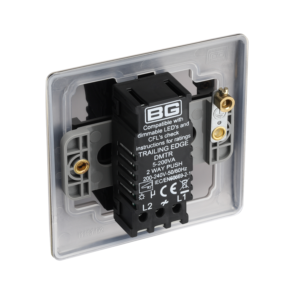 BG Nexus Metal Antique Brass 1-gang Dimmer Switch