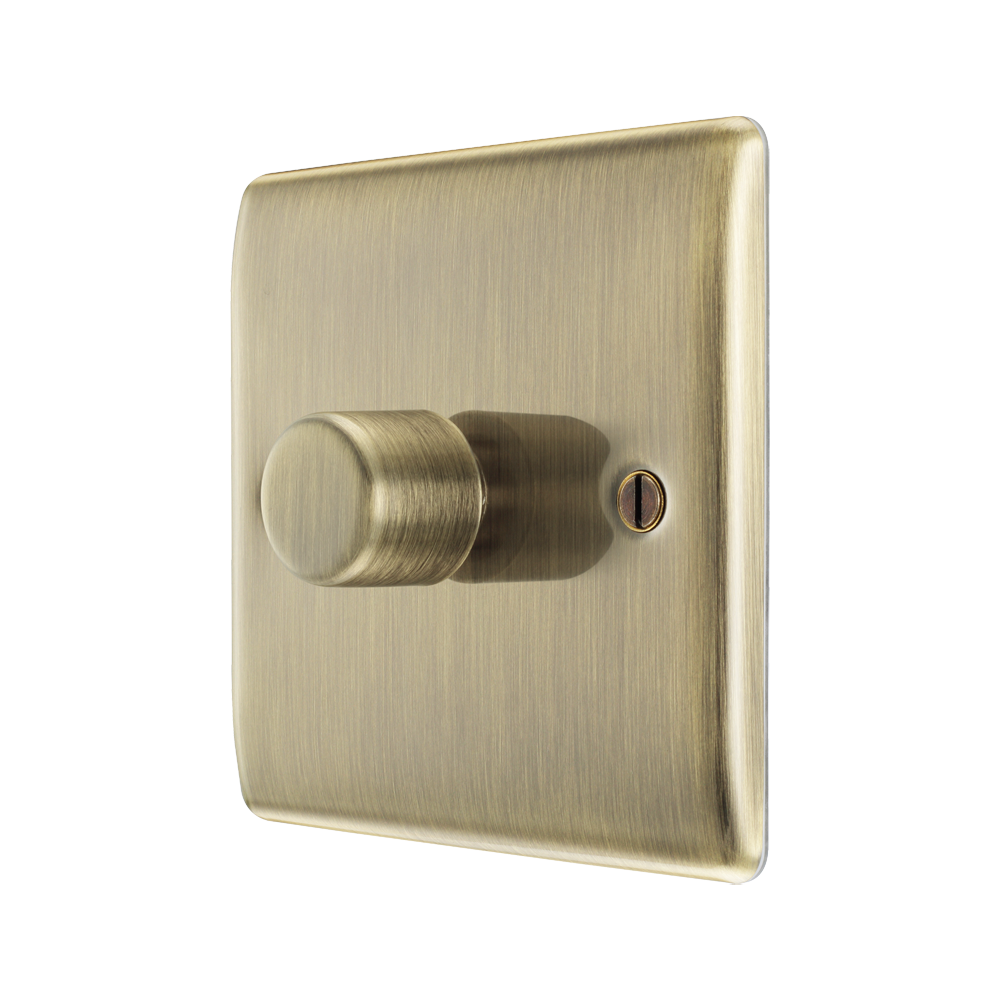 BG Nexus Metal Antique Brass 1-gang Dimmer Switch