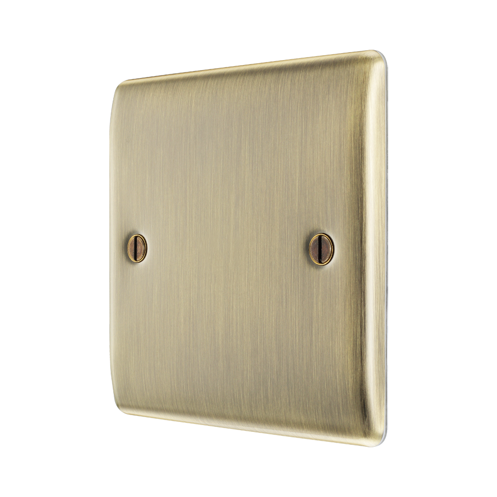 BG Nexus Metal Antique Brass Single Blank Plate