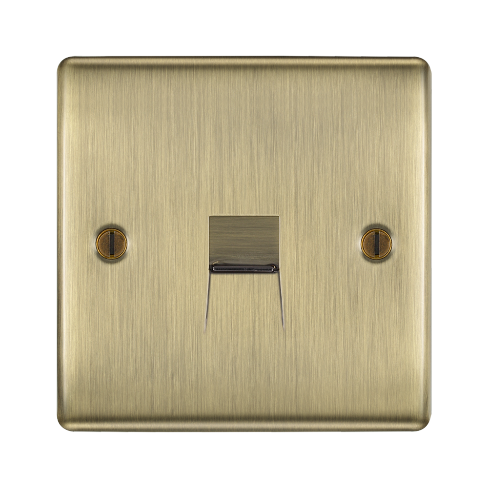 BG Nexus Metal Antique Brass Secondary Telephone Socket