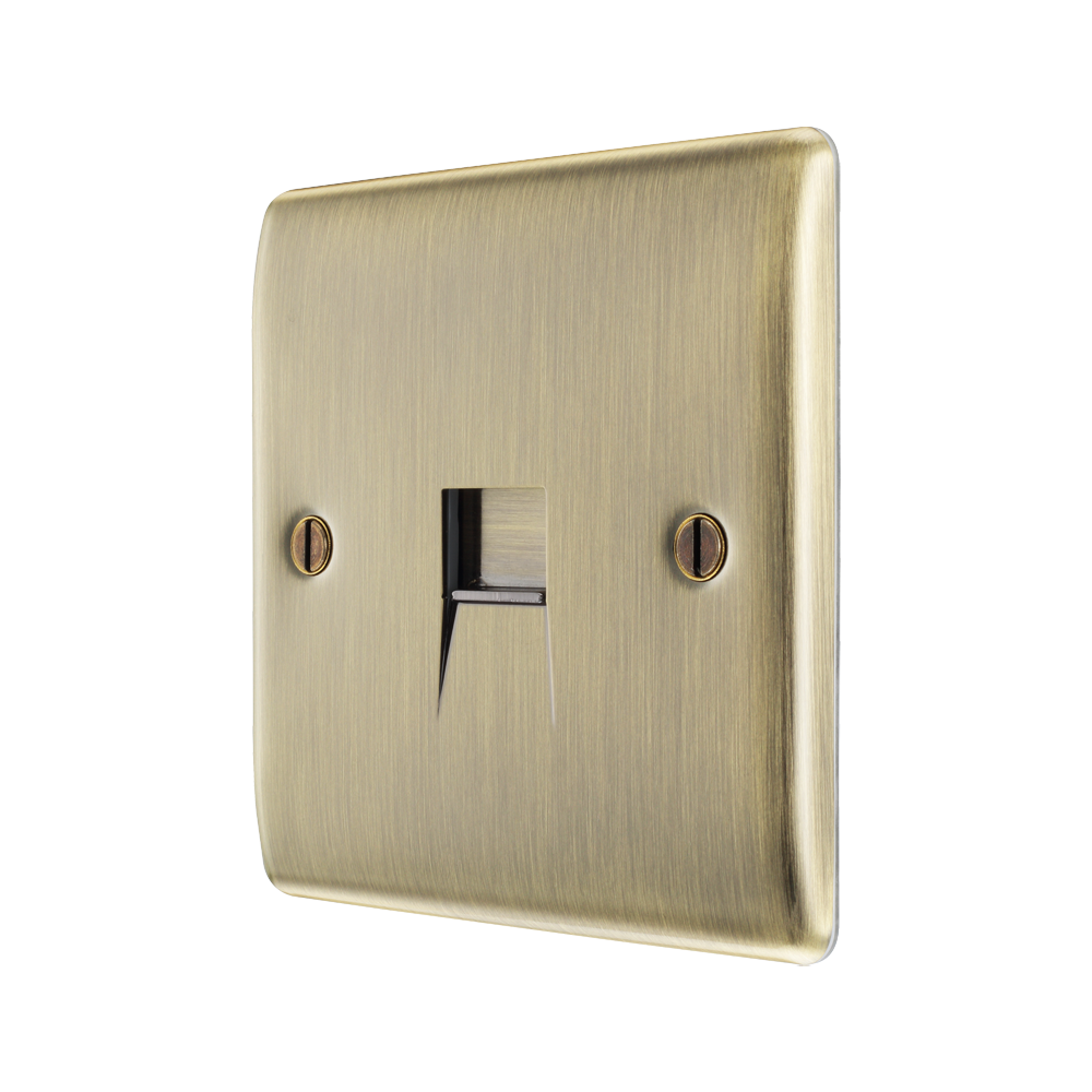 BG Nexus Metal Antique Brass Secondary Telephone Socket