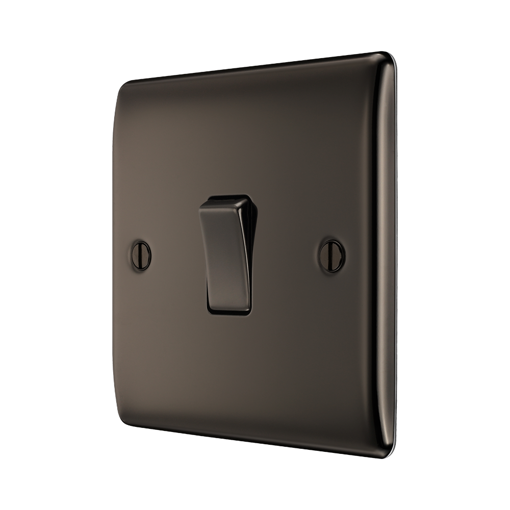 BG Nexus Black Nickle 1 Gang Switch