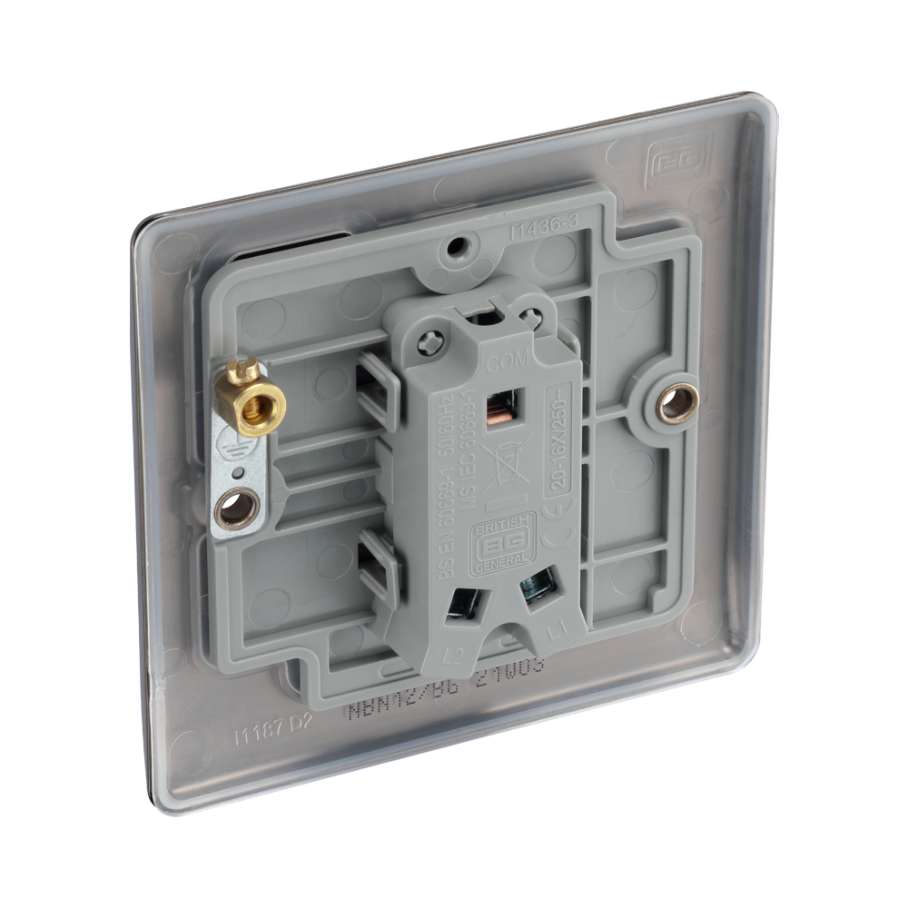 BG Nexus Black Nickle 1 Gang Switch