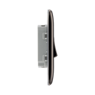 BG Nexus Metal Black Nickel 2W & Intermediate Light Switch NBN2WINT – side view