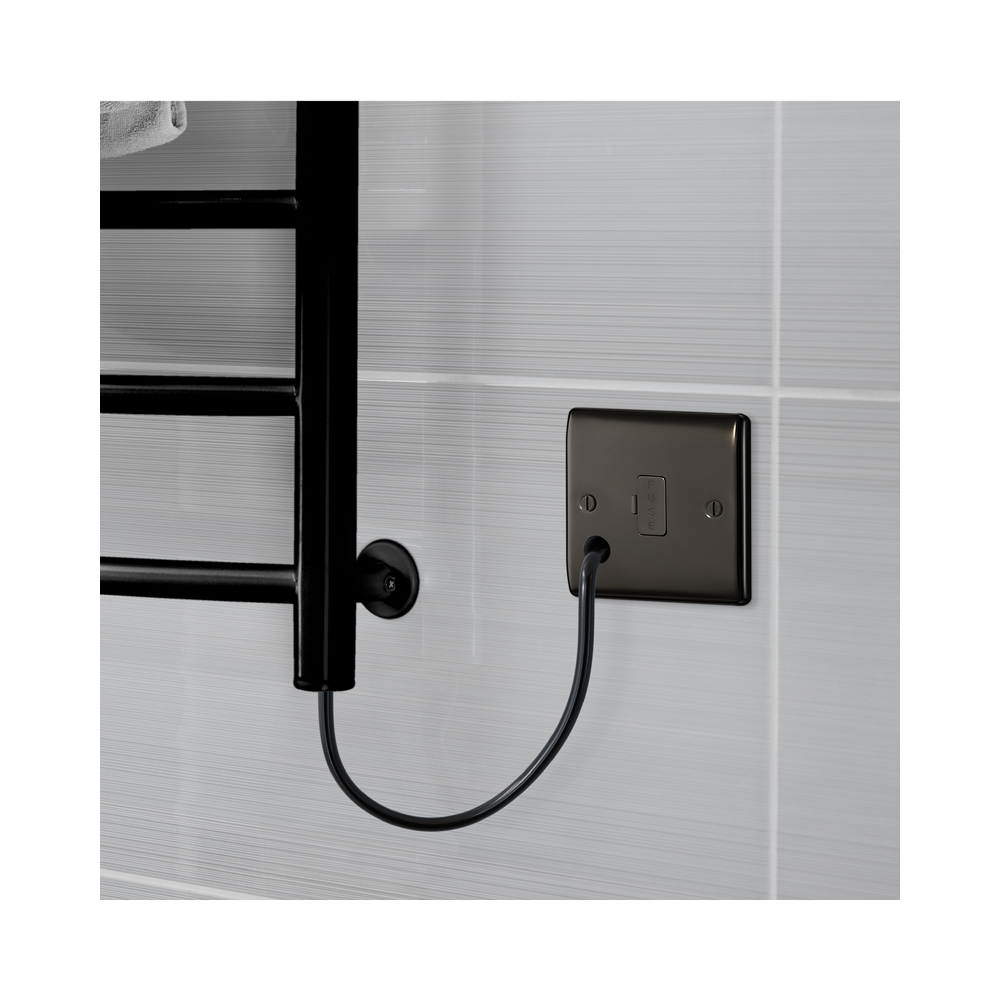 BG Nexus Metal Black Nickel Unswitched Spur with Flex shown in an interior setting