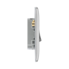 Metallic four-switch panel on a white background profile