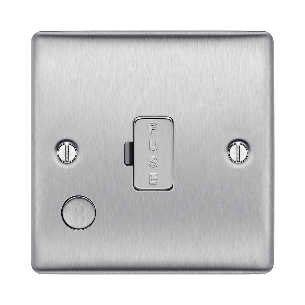 Metallic fuse switch on a white background